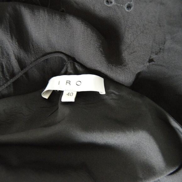 IRO Romper Size 40 Black Eyelet Embroidered Florya Romper | Size 40 - Picture 7 of 9